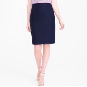 J Crew “The Pencil Skirt” In Navy Blue